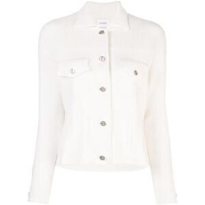 Barrie Ribbed White Buttoned Jacket Size XS